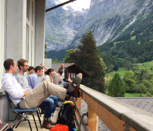 Lunch break discussions under a not so terrible view (C. Li)